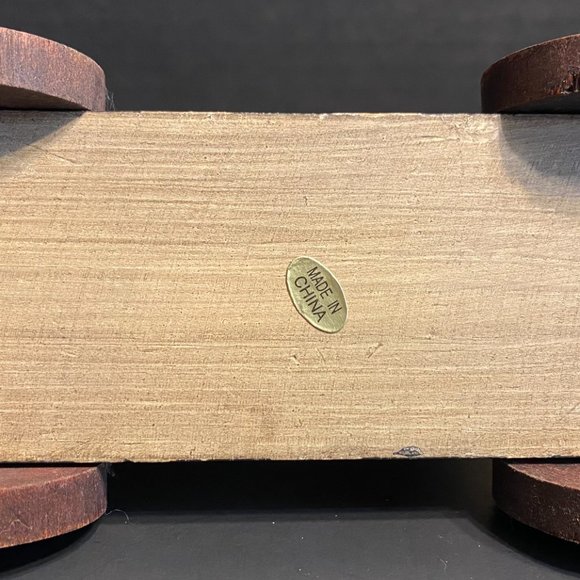 Accents Vintage Three Wooden Farm Animals Rolling Photo Frames